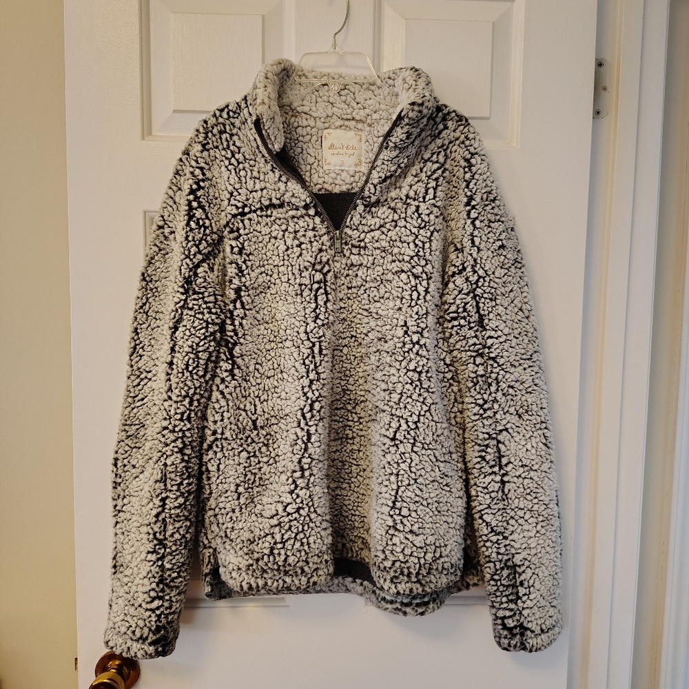 Altar'd State Cozy Sherpa pullover 1/2 zip - Picture 3 of 11